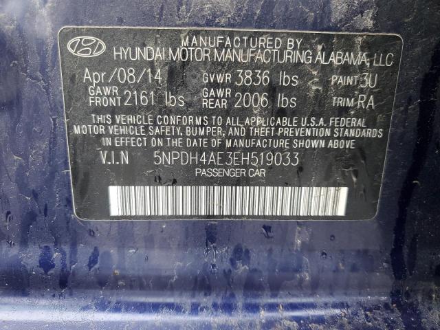 Photo 11 VIN: 5NPDH4AE3EH519033 - HYUNDAI ELANTRA 