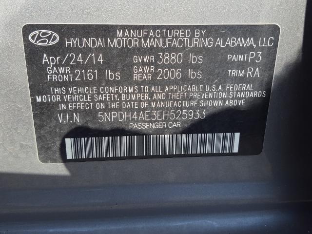 Photo 9 VIN: 5NPDH4AE3EH525933 - HYUNDAI ELANTRA SE 