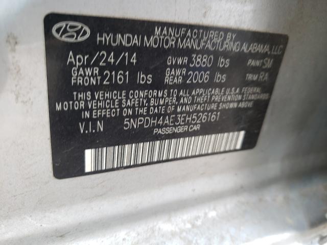 Photo 9 VIN: 5NPDH4AE3EH526161 - HYUNDAI ELANTRA SE 