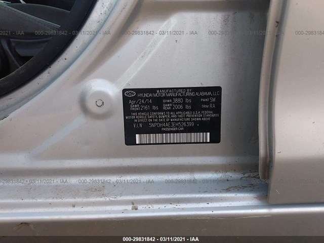 Photo 8 VIN: 5NPDH4AE3EH526399 - HYUNDAI ELANTRA 