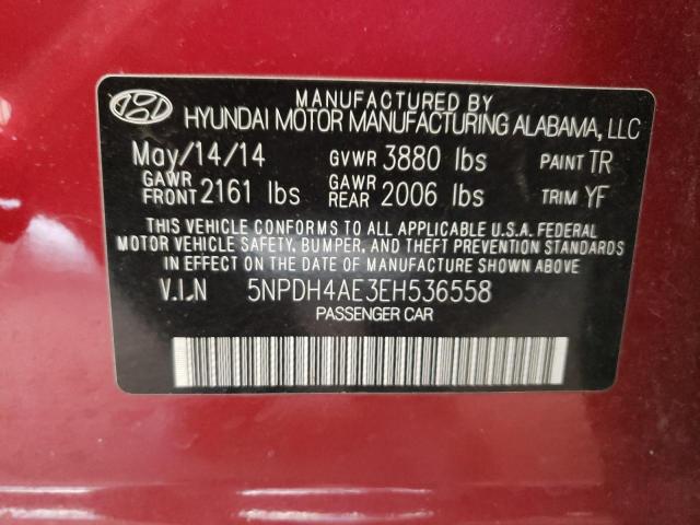 Photo 11 VIN: 5NPDH4AE3EH536558 - HYUNDAI ELANTRA 