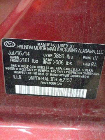 Photo 11 VIN: 5NPDH4AE3FH562157 - HYUNDAI ELANTRA SE 