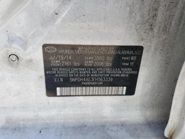 Photo 12 VIN: 5NPDH4AE3FH563339 - HYUNDAI ELANTRA SE 