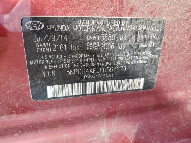 Photo 11 VIN: 5NPDH4AE3FH567679 - HYUNDAI ELANTRA 