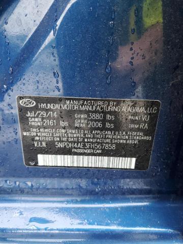 Photo 11 VIN: 5NPDH4AE3FH567858 - HYUNDAI ELANTRA 