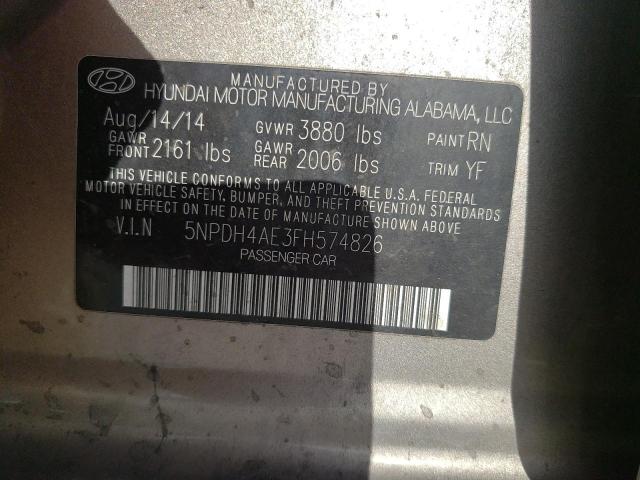 Photo 9 VIN: 5NPDH4AE3FH574826 - HYUNDAI ELANTRA SE 