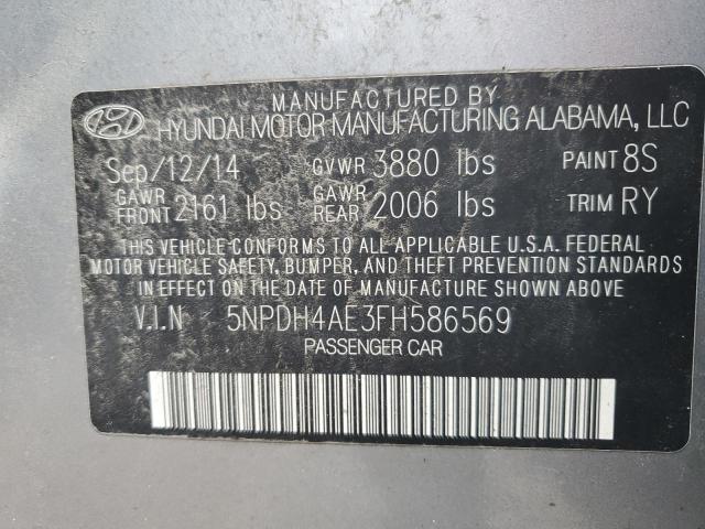 Photo 12 VIN: 5NPDH4AE3FH586569 - HYUNDAI ELANTRA 