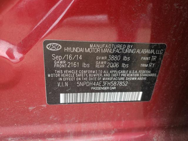 Photo 9 VIN: 5NPDH4AE3FH587852 - HYUNDAI ELANTRA SE 