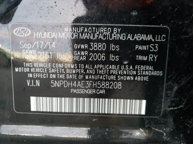 Photo 9 VIN: 5NPDH4AE3FH588208 - HYUNDAI ELANTRA SE 