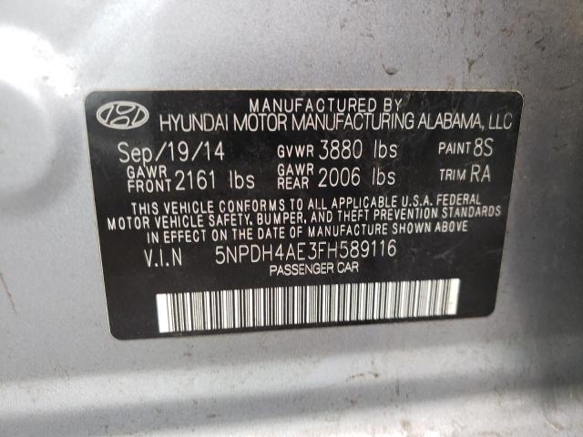 Photo 11 VIN: 5NPDH4AE3FH589116 - HYUNDAI ELANTRA SE 