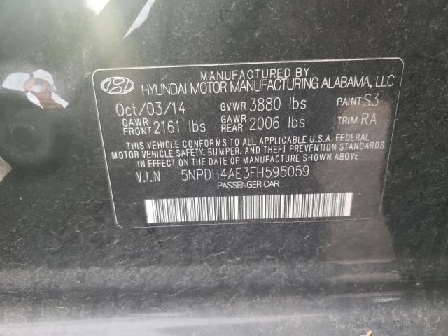 Photo 9 VIN: 5NPDH4AE3FH595059 - HYUNDAI ELANTRA SE 