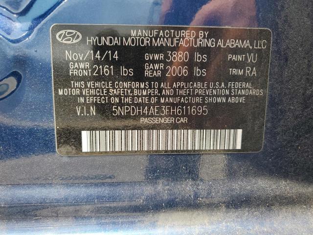 Photo 11 VIN: 5NPDH4AE3FH611695 - HYUNDAI ELANTRA SE 