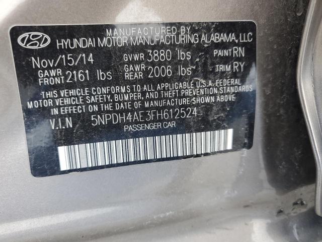 Photo 11 VIN: 5NPDH4AE3FH612524 - HYUNDAI ELANTRA SE 