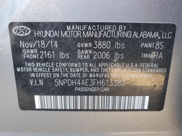 Photo 9 VIN: 5NPDH4AE3FH613382 - HYUNDAI ELANTRA SE 