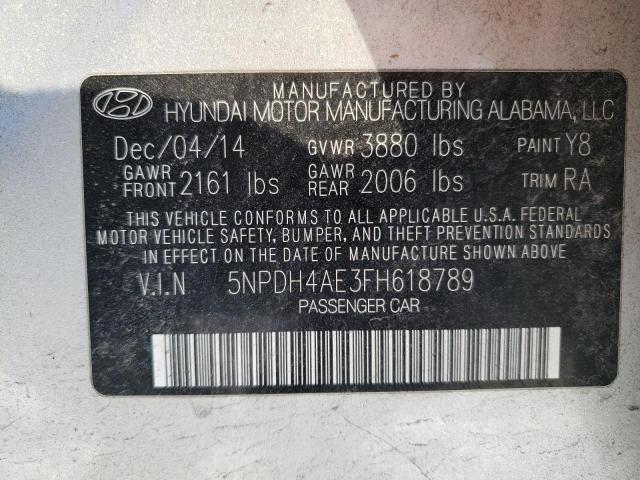 Photo 12 VIN: 5NPDH4AE3FH618789 - HYUNDAI ELANTRA 