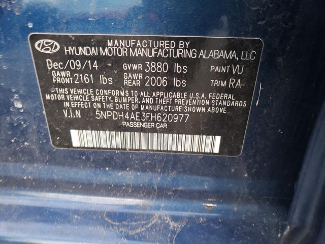 Photo 9 VIN: 5NPDH4AE3FH620977 - HYUNDAI ELANTRA SE 