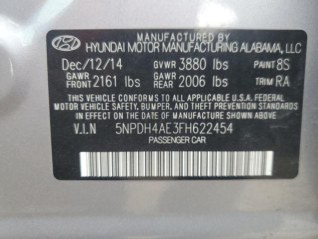 Photo 11 VIN: 5NPDH4AE3FH622454 - HYUNDAI ELANTRA SE 