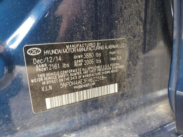 Photo 11 VIN: 5NPDH4AE3FH622518 - HYUNDAI ELANTRAGLS 