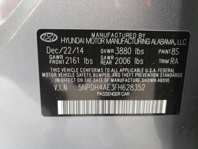 Photo 9 VIN: 5NPDH4AE3FH628352 - HYUNDAI ELANTRA SE 