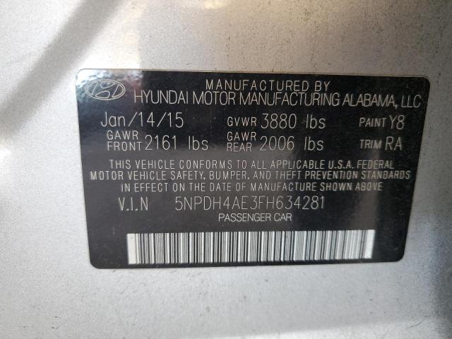 Photo 9 VIN: 5NPDH4AE3FH634281 - HYUNDAI ELANTRA SE 