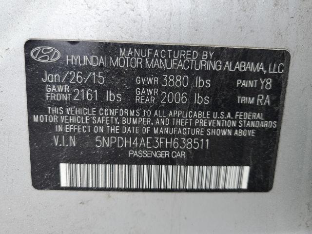 Photo 11 VIN: 5NPDH4AE3FH638511 - HYUNDAI ELANTRA SE 