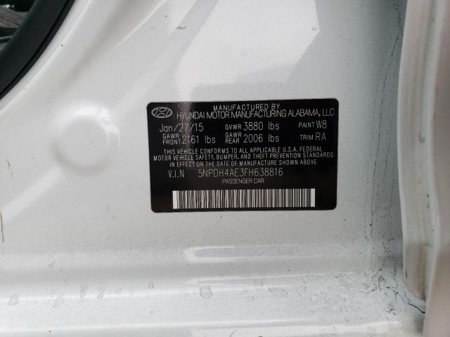 Photo 11 VIN: 5NPDH4AE3FH638816 - HYUNDAI ELANTRA SE 