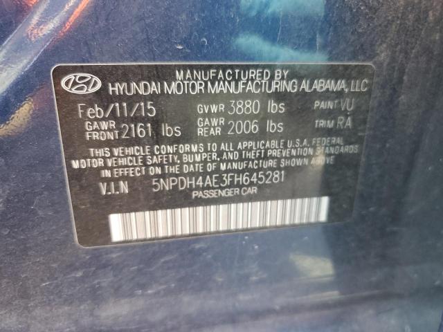 Photo 11 VIN: 5NPDH4AE3FH645281 - HYUNDAI ELANTRA SE 