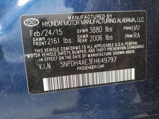 Photo 11 VIN: 5NPDH4AE3FH649797 - HYUNDAI ELANTRA 