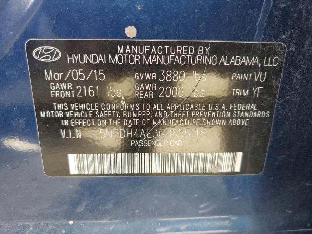 Photo 11 VIN: 5NPDH4AE3GH655116 - HYUNDAI ELANTRA SE 