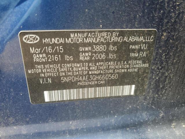 Photo 11 VIN: 5NPDH4AE3GH660560 - HYUNDAI ELANTRA 