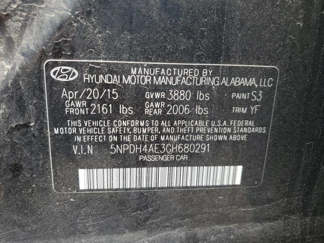 Photo 12 VIN: 5NPDH4AE3GH680291 - HYUNDAI ELANTRA SE 