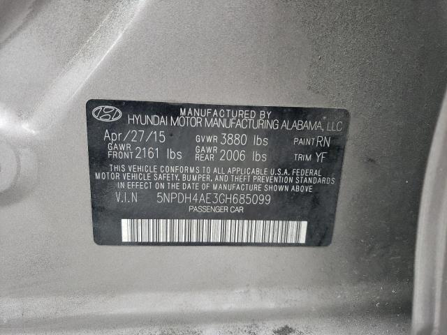 Photo 11 VIN: 5NPDH4AE3GH685099 - HYUNDAI ELANTRA SE 