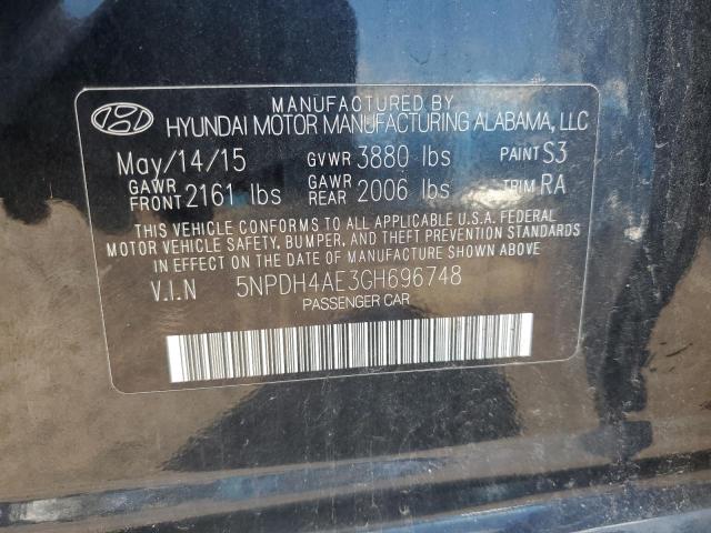 Photo 11 VIN: 5NPDH4AE3GH696748 - HYUNDAI ELANTRA SE 