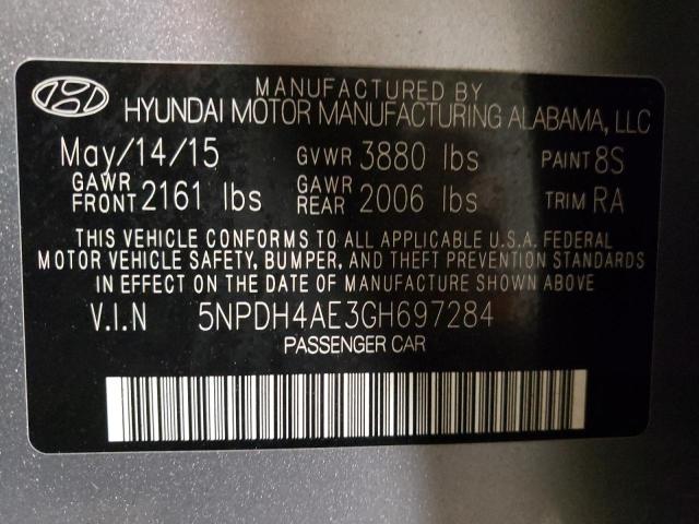 Photo 9 VIN: 5NPDH4AE3GH697284 - HYUNDAI ELANTRA SE 