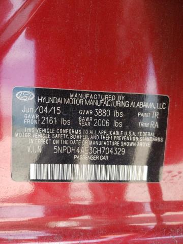 Photo 11 VIN: 5NPDH4AE3GH704329 - HYUNDAI ELANTRA 