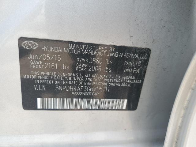 Photo 11 VIN: 5NPDH4AE3GH705111 - HYUNDAI ELANTRA SE 