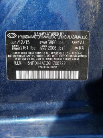 Photo 11 VIN: 5NPDH4AE3GH708722 - HYUNDAI ELANTRA SE 