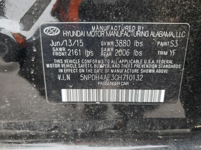 Photo 12 VIN: 5NPDH4AE3GH710132 - HYUNDAI ELANTRA SE 