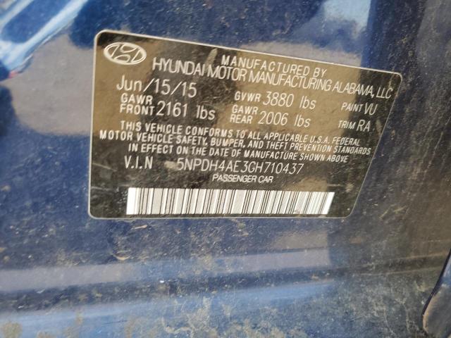 Photo 11 VIN: 5NPDH4AE3GH710437 - HYUNDAI ELANTRA SE 