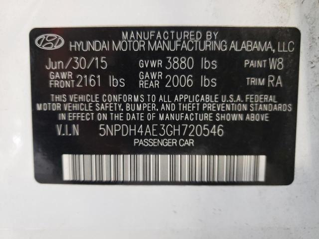 Photo 12 VIN: 5NPDH4AE3GH720546 - HYUNDAI ELANTRA SE 