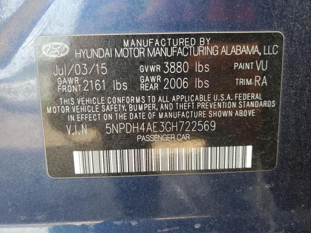 Photo 9 VIN: 5NPDH4AE3GH722569 - HYUNDAI ELANTRA SE 