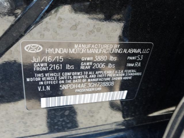 Photo 9 VIN: 5NPDH4AE3GH728808 - HYUNDAI ELANTRA SE 