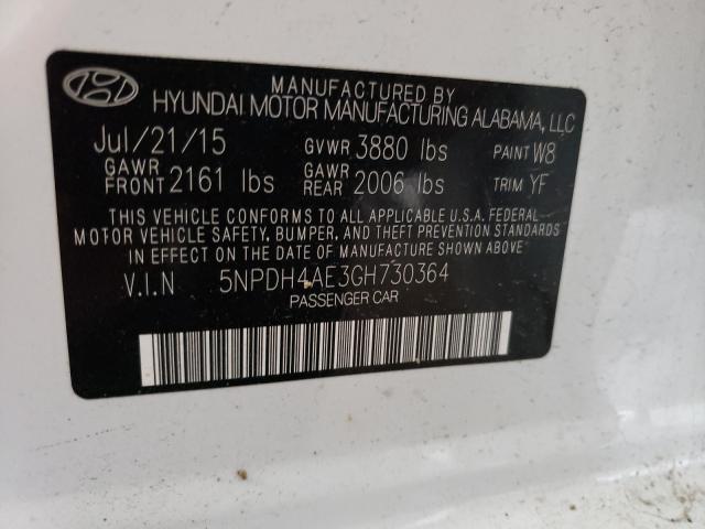 Photo 9 VIN: 5NPDH4AE3GH730364 - HYUNDAI ELANTRA SE 