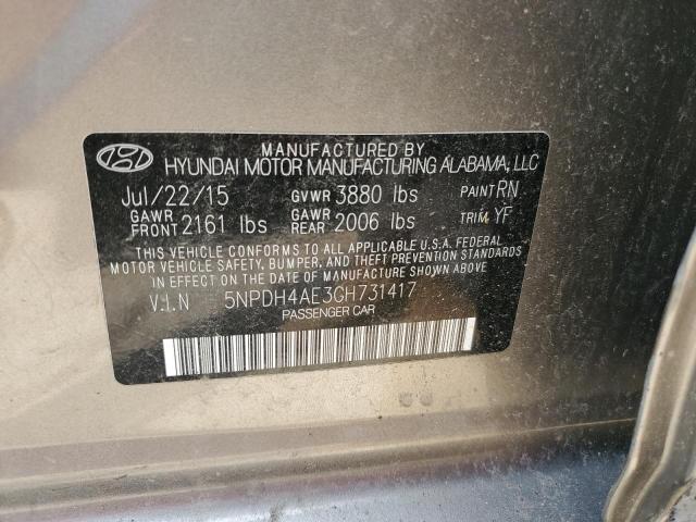 Photo 11 VIN: 5NPDH4AE3GH731417 - HYUNDAI ELANTRA 