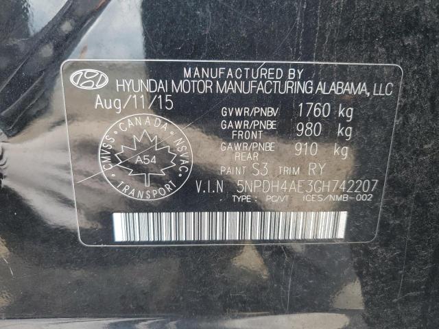 Photo 11 VIN: 5NPDH4AE3GH742207 - HYUNDAI ELANTRA SE 