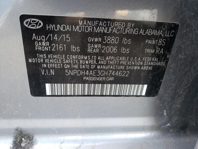 Photo 9 VIN: 5NPDH4AE3GH744622 - HYUNDAI ELANTRA SE 