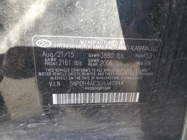 Photo 11 VIN: 5NPDH4AE3GH747844 - HYUNDAI ELANTRA SE 