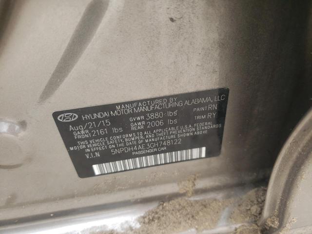 Photo 9 VIN: 5NPDH4AE3GH748122 - HYUNDAI ELANTRA SE 