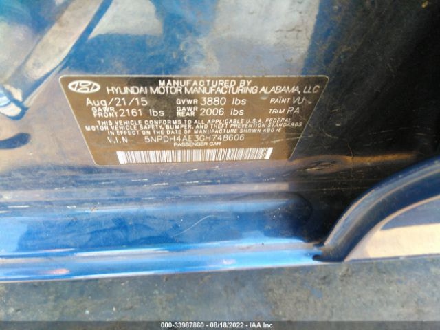 Photo 8 VIN: 5NPDH4AE3GH748606 - HYUNDAI ELANTRA 