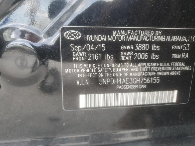 Photo 11 VIN: 5NPDH4AE3GH756155 - HYUNDAI ELANTRA 